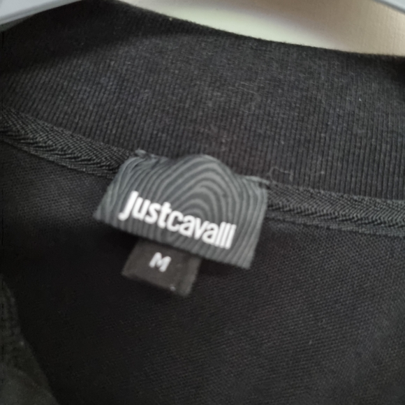 Just cavalli black/gold tiger polo shirt Size medium - Picture 3 of 7